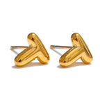 Custom earrings with initial t