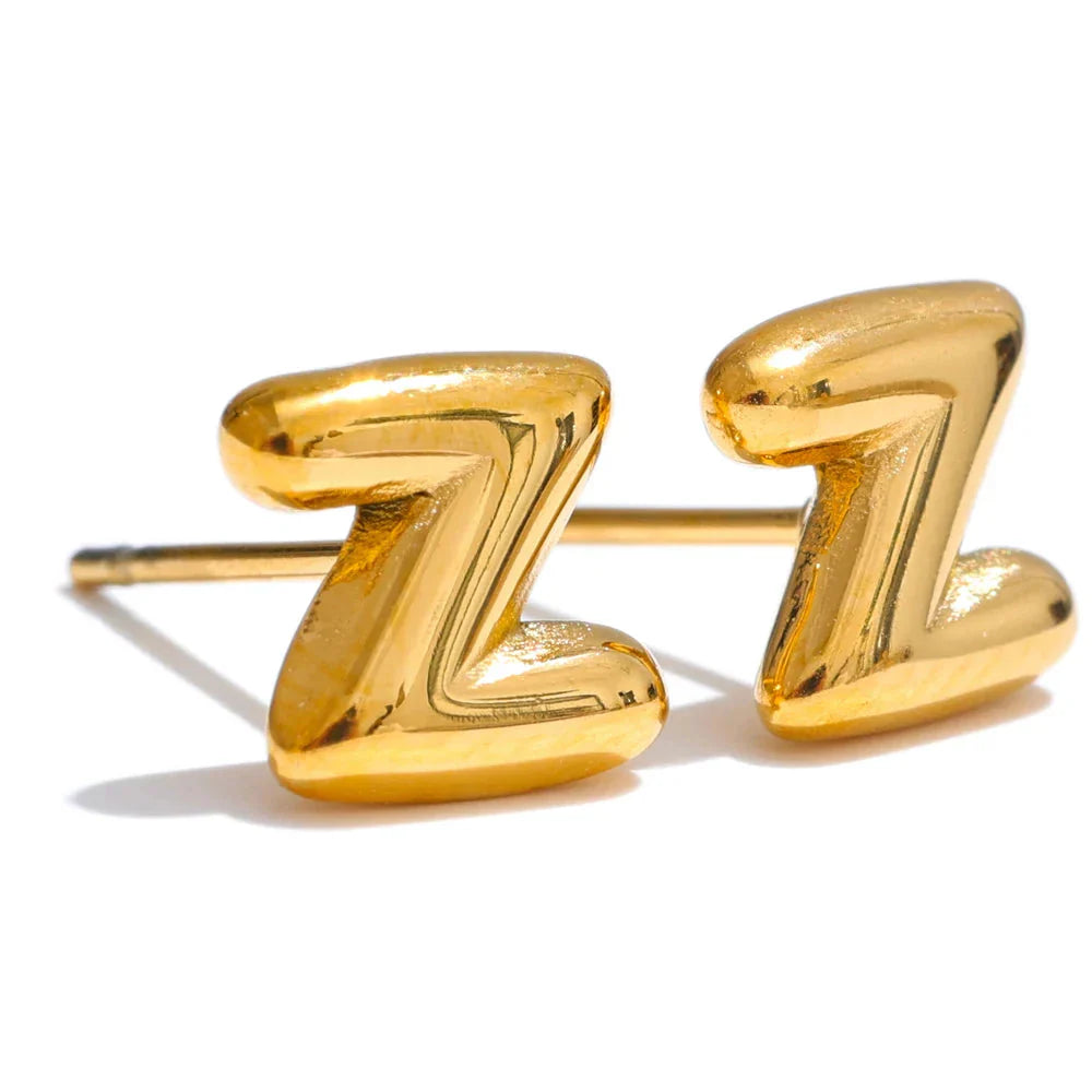 Custom earrings with initial z