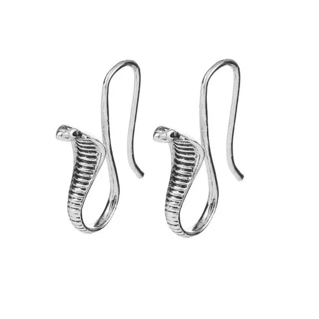Egypt Cobra Earrings Silver