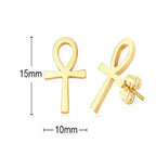 Egypt Ank Cross Earrings Men Women Gold
