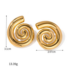 Bulged spiral earrings