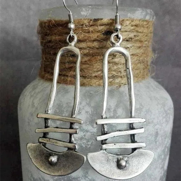 Ethnic Geometric Drop Earrings