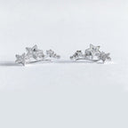 Star Earrings Piercing Silver