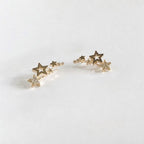 Star Earrings Piercing Gold