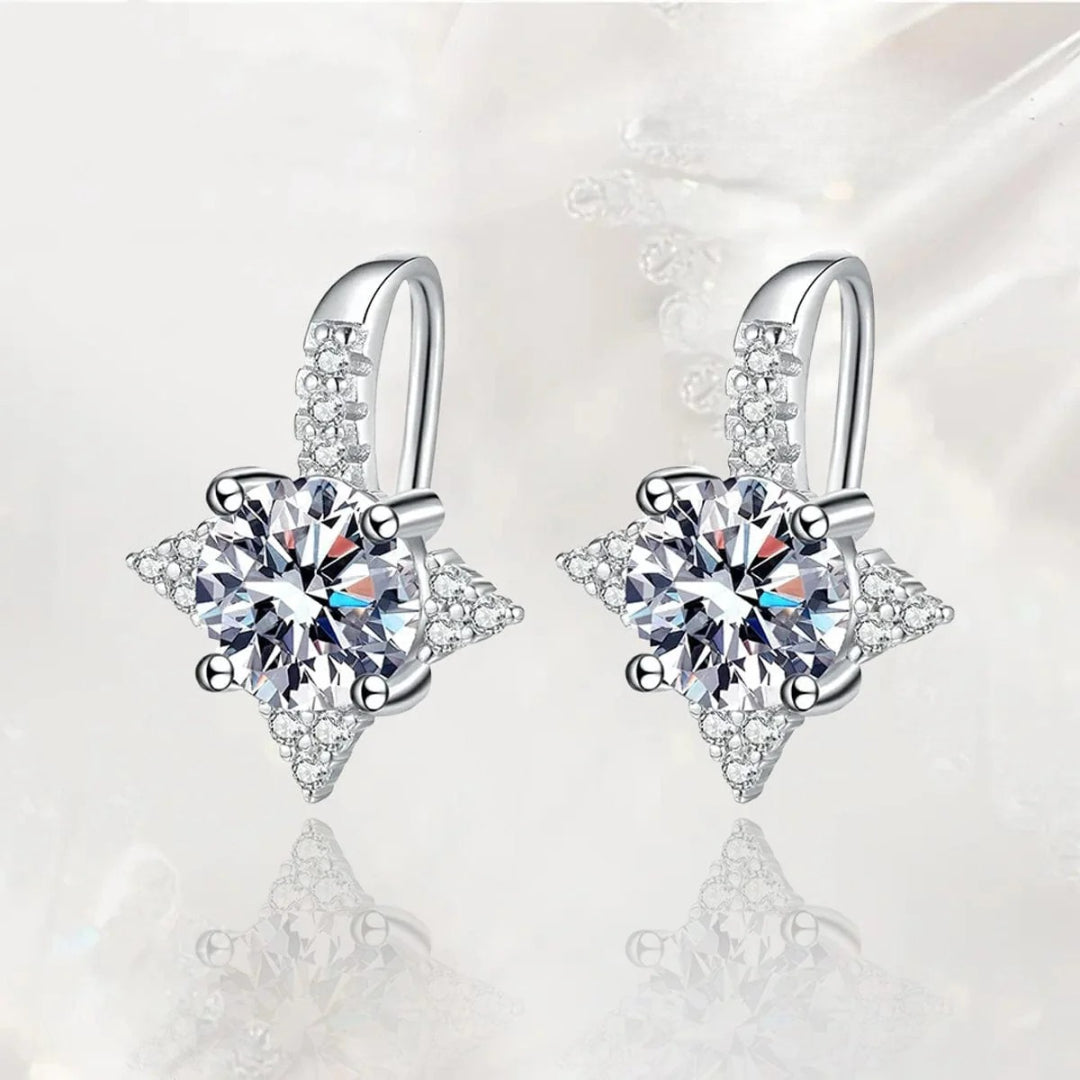 Shooting Star Embrace Earrings with Moissanite