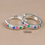 Women's rainbow earrings silver