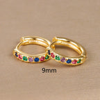 Women's rainbow earrings gold