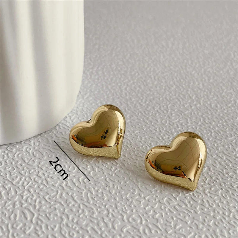 Women’s Heart Stud Earrings 