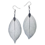 Bohemian Leaf Earrings Hematite platedoir