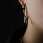 Fine Water Drop Stud Earrings silver