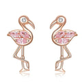 Pink Flamingo Earrings Stones