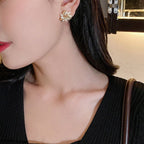 Gold Flower Earrings for Women