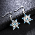 Snowflake Dangle Earrings Zircon Women style 1