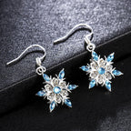 Snowflake Dangle Earrings Zircon Women style 1