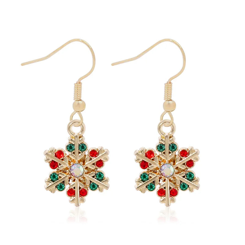 Snowflake Dangle Earrings Zircon Women style 3