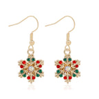 Snowflake Dangle Earrings Zircon Women style 3