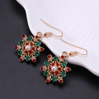Snowflake Dangle Earrings Zircon Women style 4