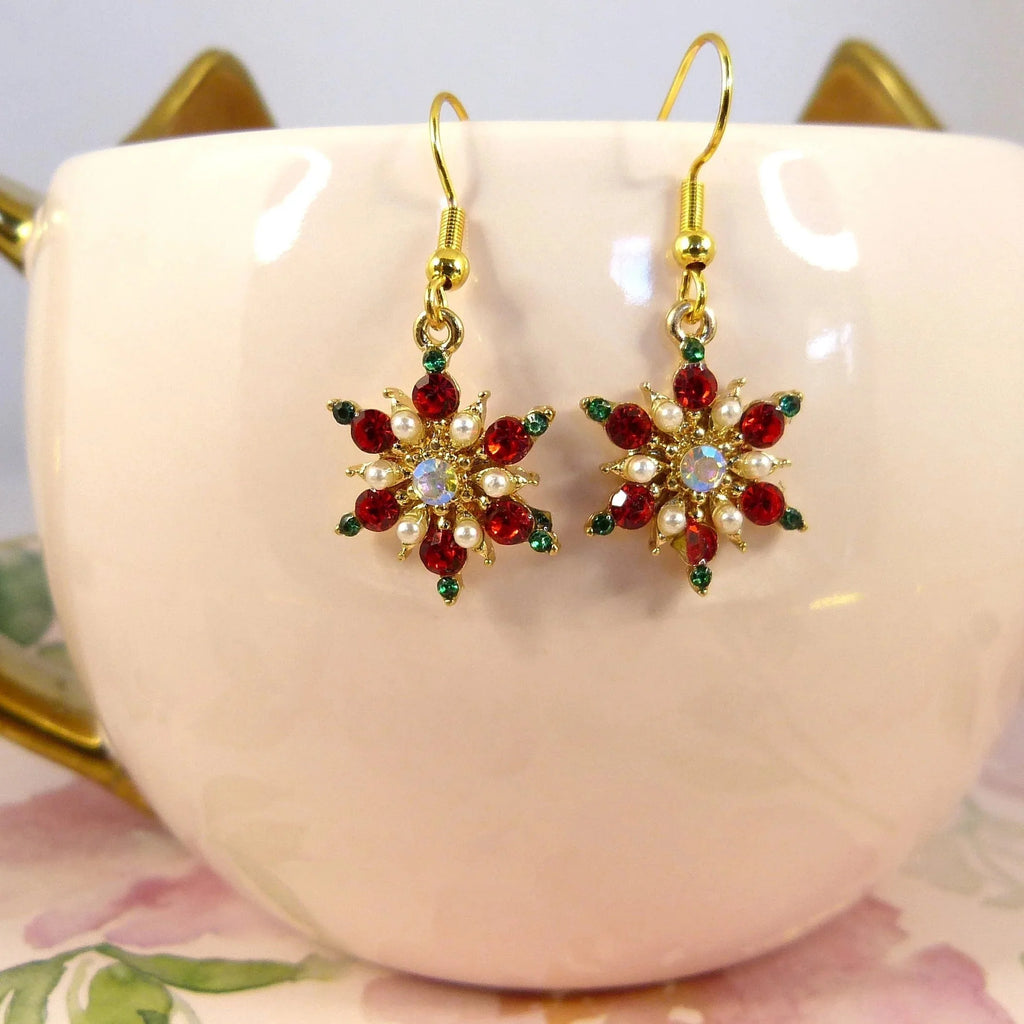 Snowflake Dangle Earrings Zircon Women style 5