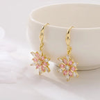 Snowflake Dangle Earrings Zircon Women style 2