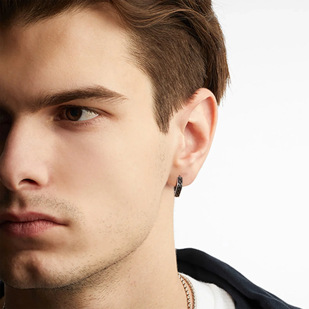 Geometric Viking Men's Earrings3 4