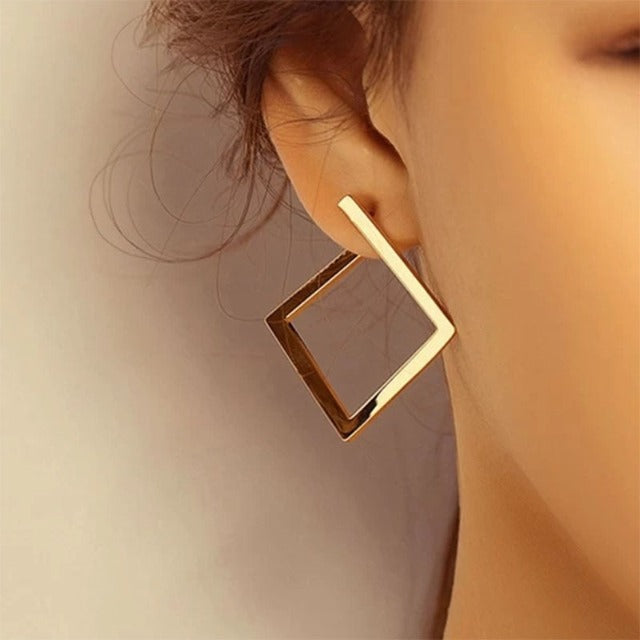 Geometric Gold Earrings
