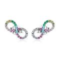 Multicolor Infinity Earrings