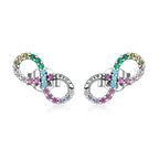 Multicolor Infinity Earrings