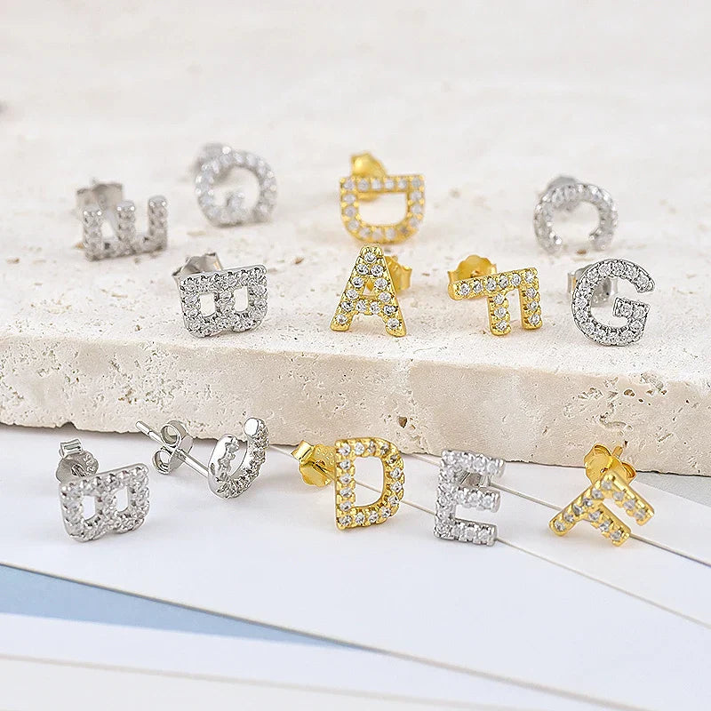 Initial earrings 