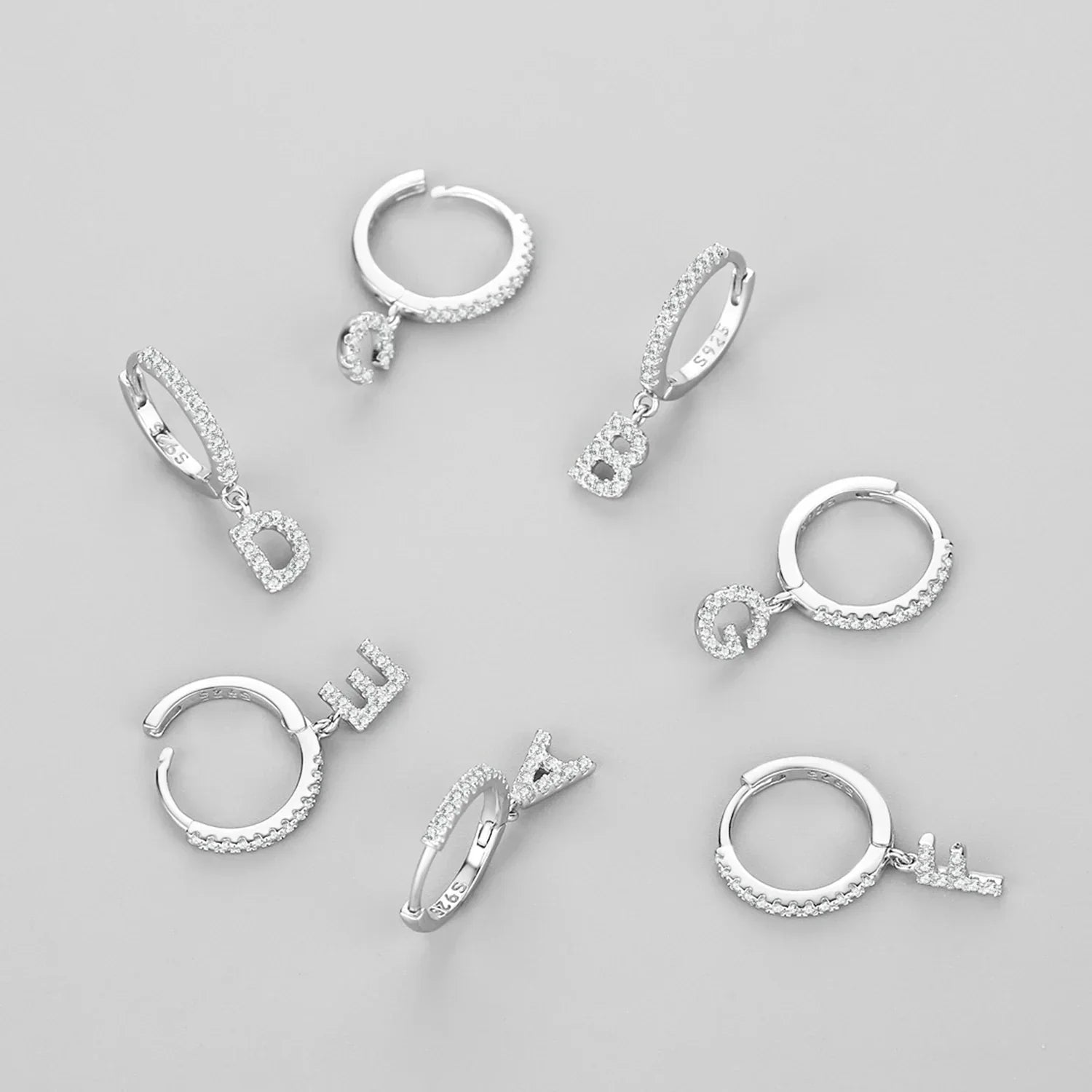 Hoop earrings with initial