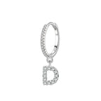 Hoop earrings with initial d