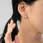 Hoop earrings with initial
