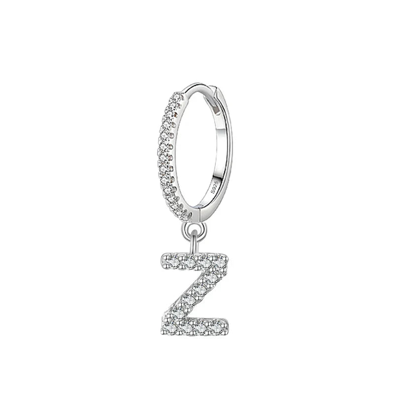 Hoop earrings with initial z