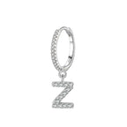Hoop earrings with initial z
