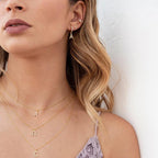 Women's hoop earrings with initial