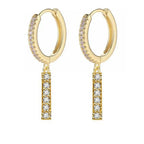 Women's hoop earrings with initial i