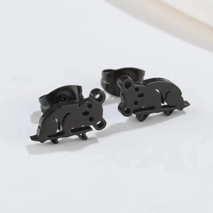 Cute Koala Earrings Black