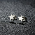 Lightweight Star Stud Earrings silver