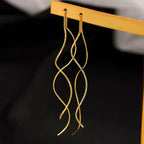 Long Earrings in Silver or Gold Gold