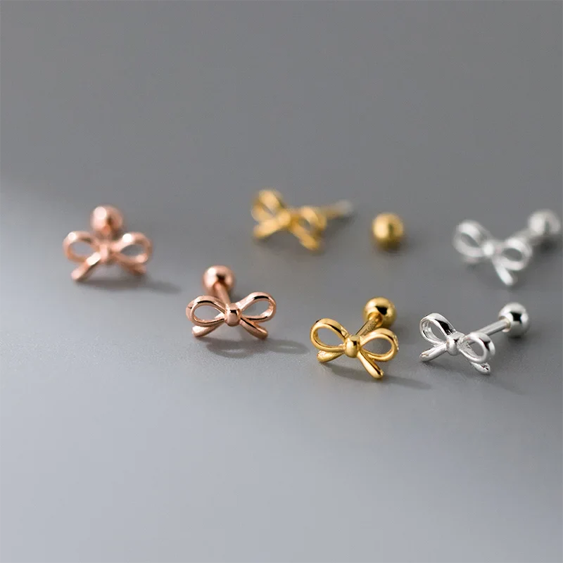 Minimalist bow tie earrings