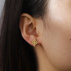 Witch's Knot Earrings Protective Studs Wiccan Women Gold