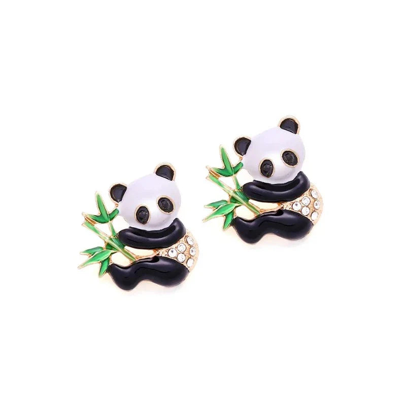 Panda Bamboo Earrings