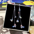 Butterfly Earrings for Women silver