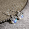 Butterfly and Moonstone Drop Earrings