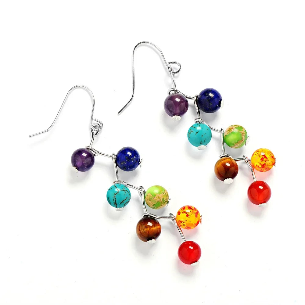 7 Chakras Dangle Earrings 1