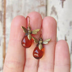 Bee drop earrings for women