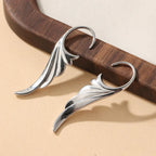Angel wing drop earrings for women silver