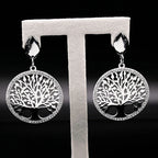 Tree of Life Sterling Silver Dangle Earrings