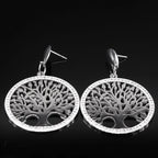 Tree of Life Sterling Silver Dangle Earrings