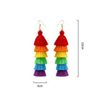 Women's rainbow drop earrings