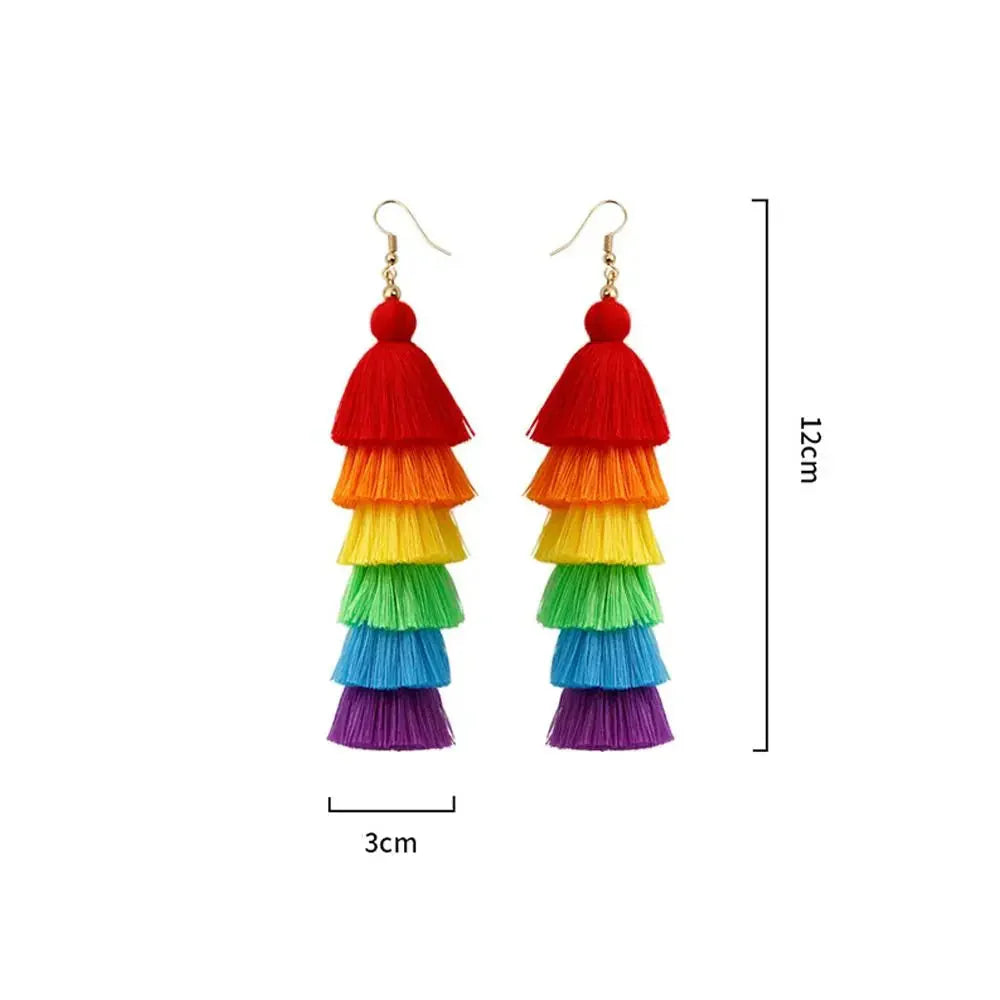 Women's rainbow drop earrings